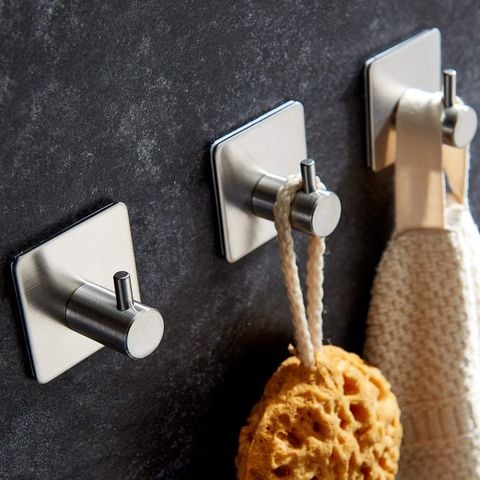 Combo 4 móc treo đồ dán tường inox 304 HOBBY Home Decor TV160-4