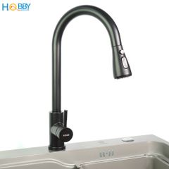 Vòi rửa chén nóng lạnh Inox 304 dây rút 3 chế độ Hobby Home Decor VDR6