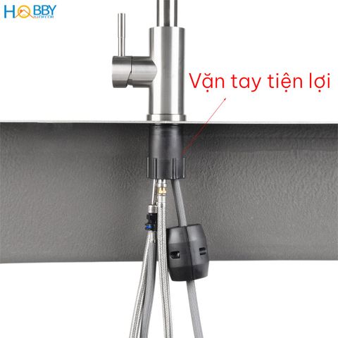 Vòi rửa chén nóng lạnh inox 304 đầu xả dây rút Hobby home decor VDR11