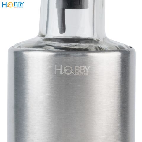 Chai đựng dầu ăn 350ml thủy tinh bọc inox 304 Hobby home decor BDN350