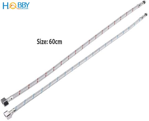 Bộ 2 dây cấp nước nóng lạnh Inox 304 dài 60/80cm Hobby home decor DNL