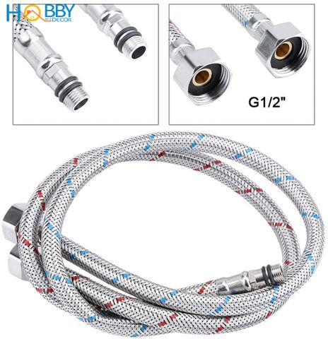 Bộ 2 dây cấp nước nóng lạnh Inox 304 dài 60/80cm Hobby home decor DNL