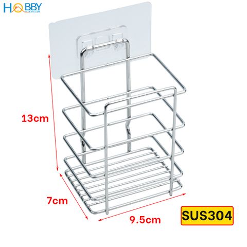 Bộ 5 kệ để đồ phòng tắm đa năng dán tường Hobby home decor K5MT inox 304