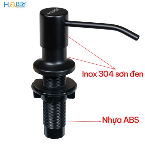 Vòi bơm hút nước rửa chén đầu inox 304 sơn đen HOBBY Home Decor NRC4