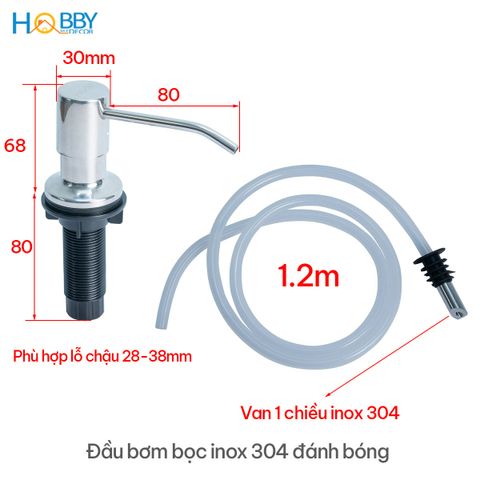 Vòi bơm hút nước rửa chén inox 304 bóng Hobby Home Decor NRC5