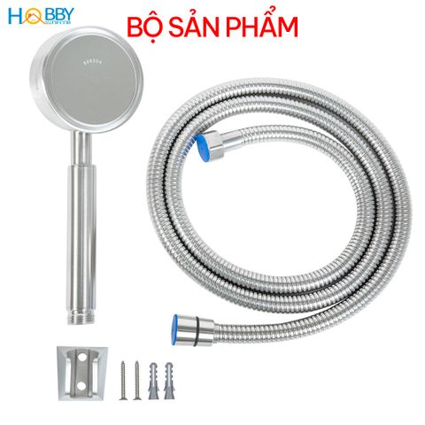 Vòi hoa sen tăng áp tay cầm có dây sen giá treo Hobby Home Decor BST2