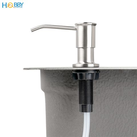 Vòi hút nước rửa chén gắn chậu inox 304 xước Hobby home decor NRC8 có dây và bình