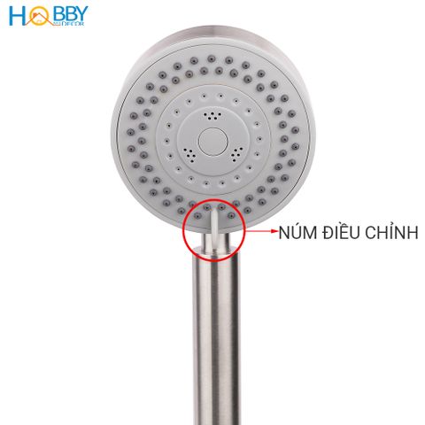 Vòi hoa sen cầm tay 5 chế độ inox 304 có dây sen Hobby Home Decor BST1
