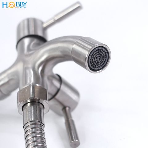 Bộ vòi sen tắm có củ sen lạnh dây sen inox 304 Hobby home decor CST1
