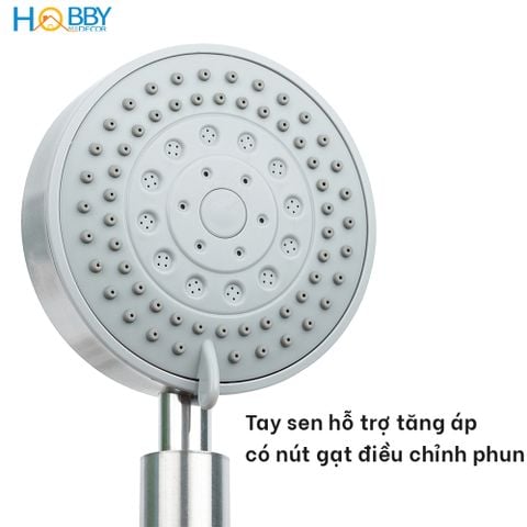 Vòi hoa sen cầm tay 5 chế độ inox 304 có dây sen Hobby Home Decor BST1