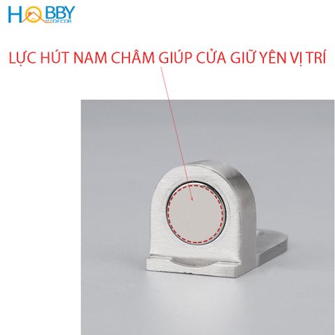 Bộ chặn cửa chống va đập nam châm hít dán sàn inox 304 Hobby Home Decor CC5