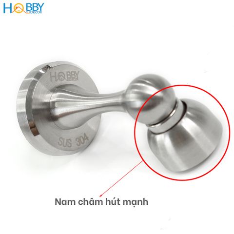 Bộ chặn cửa nam châm hít mạnh inox 304 mẫu khoan Hobby Home Decor CC8