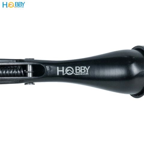 Chặn cửa móng ngựa một chiều có lẫy bật sơn đen Hobby home decor CMG3