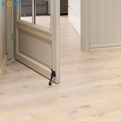 Chặn cửa móng ngựa một chiều có lẫy bật sơn đen Hobby home decor CMG3