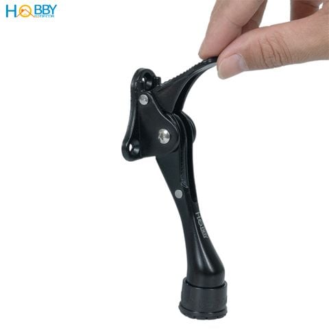 Chặn cửa móng ngựa một chiều có lẫy bật sơn đen Hobby home decor CMG3