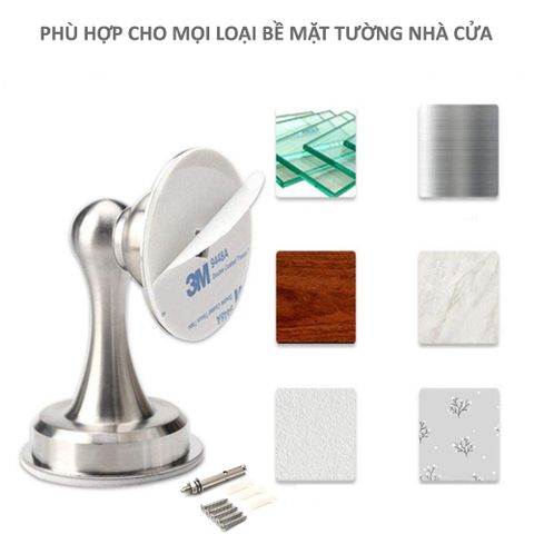 Bộ chặn cửa nam châm chống va đạp inox 304 dán Hobby Home Decor CC1