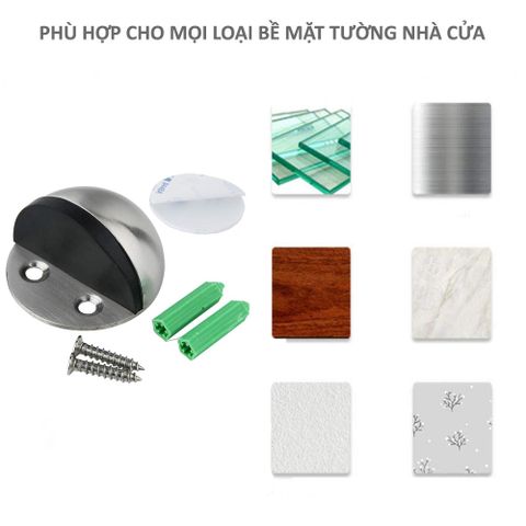 Đồ chặn cửa bán nguyệt chống va đạp cửa vào tường Hobby Home Decor CC4