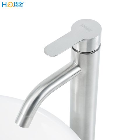 Vòi chậu lavabo nóng lạnh gắn bàn đá inox 304 mờ Hobby home decor VRM7
