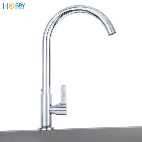 Vòi rửa chén bát cấp lạnh inox sáng bóng Hobby home decor RL2 có dây cấp