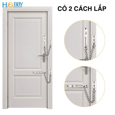 Chốt cửa dây xích an toàn cho phòng ngủ inox 304 HOBBY Home Decor KLC