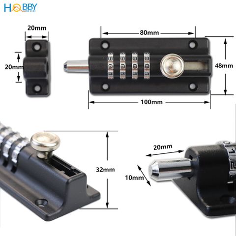 Chốt khóa số cửa ngang dùng mật khẩu tiện dụng Hobby home decor LCK