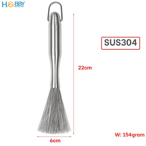 Chổi cọ rửa xoang nồi tay cầm tiện dụng inox 304 Hobby home decor CVS1