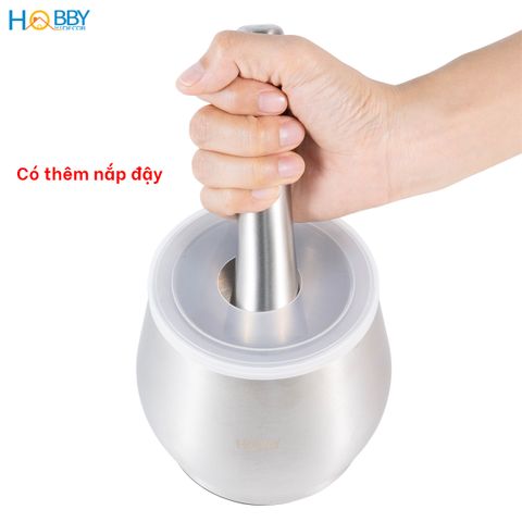 Chày cối inox 304 hình bầu giảm ồn Hobby home decor CI1