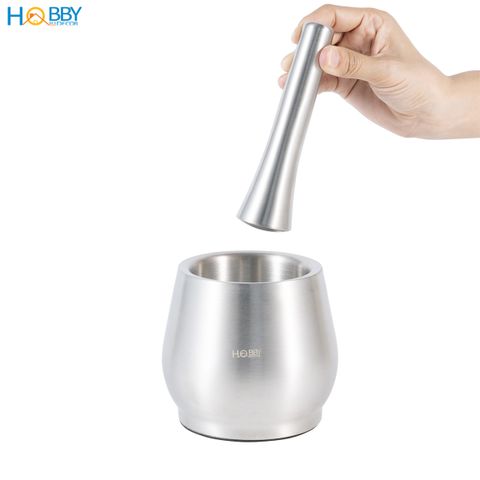 Chày cối inox 304 hình bầu giảm ồn Hobby home decor CI1