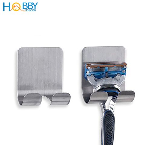 Combo 2 móc treo bàn chải lưỡi cạo râu dán tường inox 304 Hobby PC12