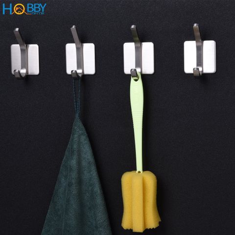 Bộ 4 móc treo đồ dán tường chịu lực cao loại lớn Hobby Home Decor V137