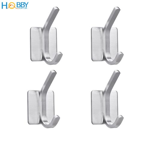 Bộ 4 móc treo đồ dán tường chịu lực cao loại lớn Hobby Home Decor V137
