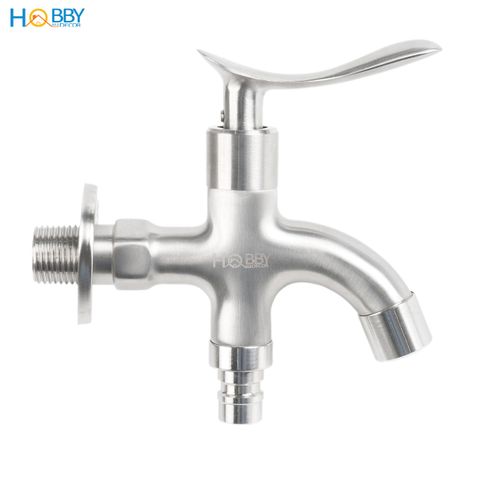 Củ sen lạnh đa năng 2 van xả inox 304 xước ren 21 Hobby home decor CS4