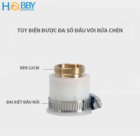 Đầu nối ren đồng và cao su non Hobby home decor DNCS1