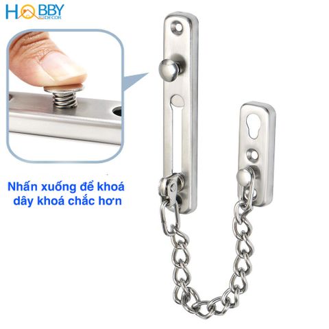 Chốt cửa dây xích an toàn cho phòng ngủ inox 304 HOBBY Home Decor KLC