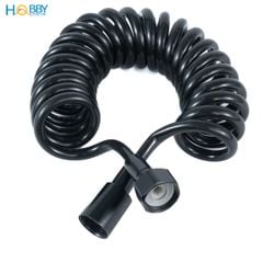 Dây sen lò xo màu đen cho vòi xịt đầu ốc inox 304 Hobby home decor LXD