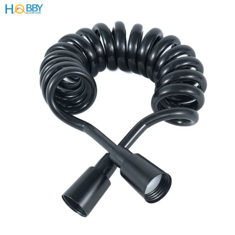 Dây sen lò xo màu đen cho vòi xịt đầu ốc inox 304 Hobby home decor LXD