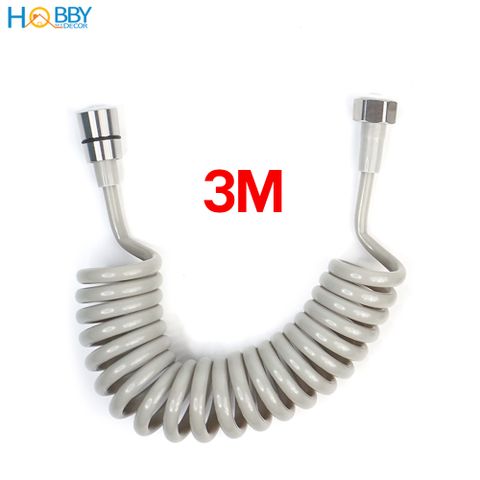 Dây sen lò xo cho vòi xịt toilet co giãn màu xám Hobby Home Decor SLX