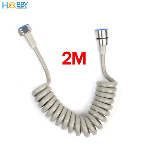 Dây sen lò xo cho vòi xịt toilet co giãn màu xám Hobby Home Decor SLX