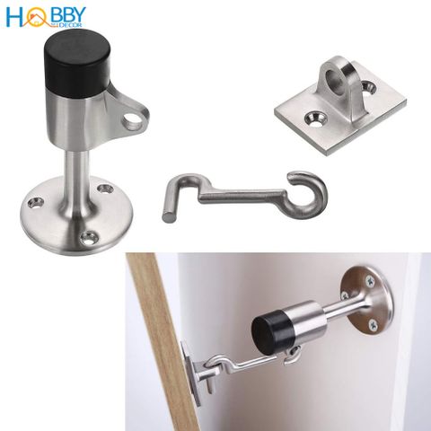 Đồ chặn cửa bảo vệ tường có móc treo giữ cửa chống gió mạnh Hobby home decor CC10