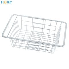 Khay đựng đồ gác chậu rửa chén co giãn inox 304 Hobby home decor KDC6