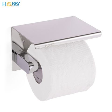 Kệ để cuộn giấy vệ sinh có mái che inox 304 bóng Hobby home decor G23