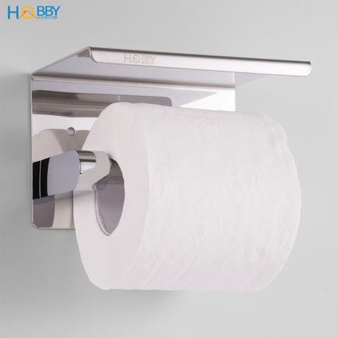 Kệ để cuộn giấy vệ sinh có mái che inox 304 bóng Hobby home decor G23