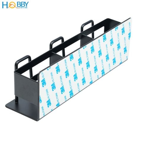 Kệ để bàn chải đa năng 3 ngăn dán tường Hobby home decor CD4B inox 304 sơn đen