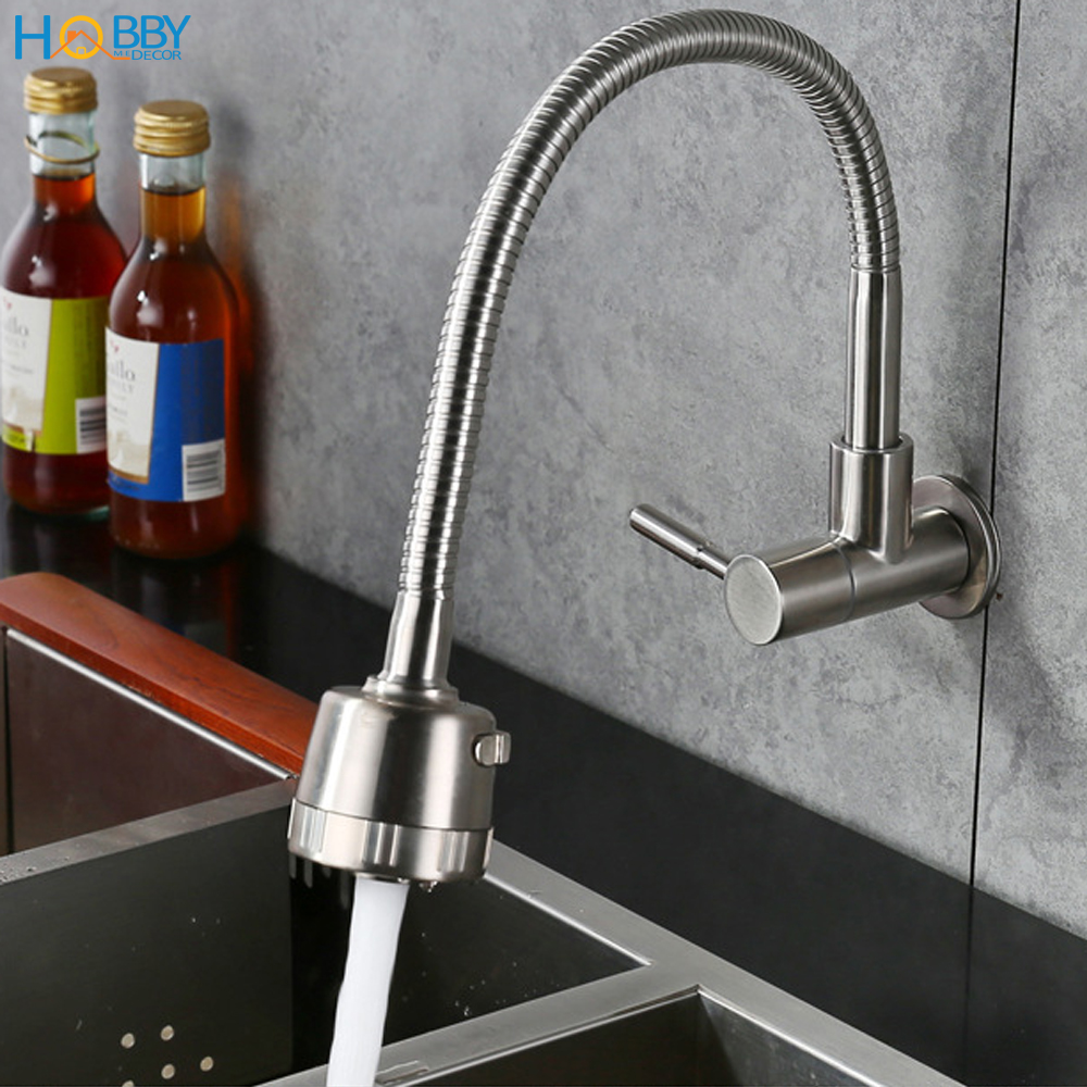 Grifo de Cocina Premium LLAVE LAVAPLATOS PARED FLEXIBLE - LLAVE LAVAPLATOS PARED FLEXIBLE PREMIUM