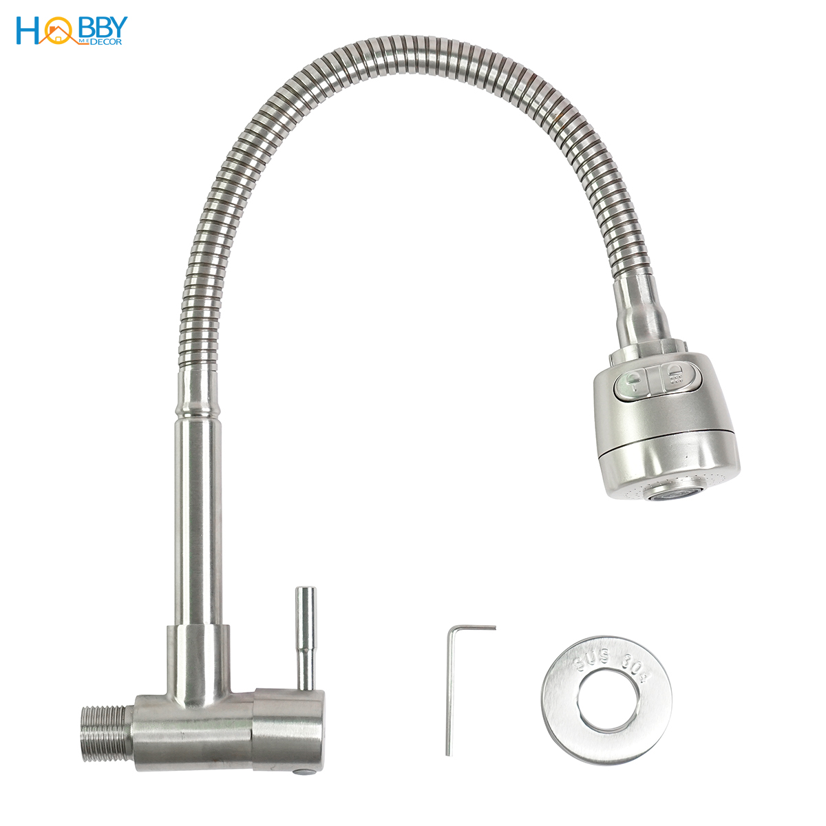 Grifo de Cocina Premium LLAVE LAVAPLATOS PARED FLEXIBLE - LLAVE LAVAPLATOS PARED FLEXIBLE PREMIUM