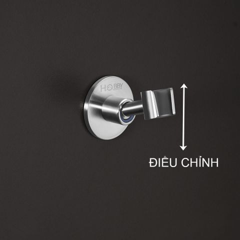 Giá giữ vòi sen điều chỉnh inox 304 dán tường Hobby home decor GVSI