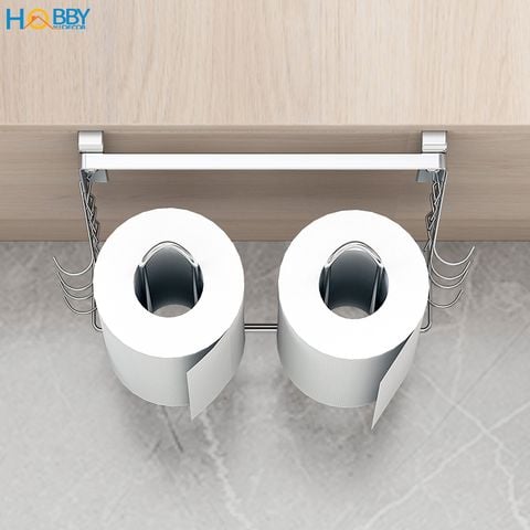 Giá treo 2 cuộn giấy lau bếp khăn bếp gắn tủ bếp Hobby Home Decor NVTG