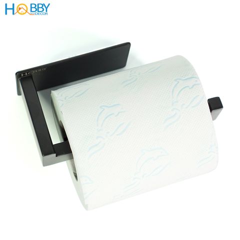 Giá treo giấy vệ sinh inox 304 sơn đen dán tường Hobby Home Decor G20