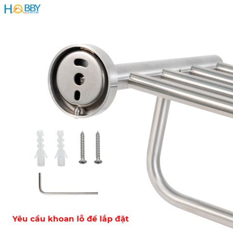Giá treo khăn tắm quần áo đa năng inox 304 Hobby home decor GT4T