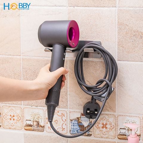 Giá treo máy sấy tóc inox 304 gắn tường Hobby Home Decor MS3PC